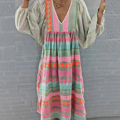 Alyana - Boho Maxi Dress for Beach and Summer Women's Clothing Collection-Grace Aura