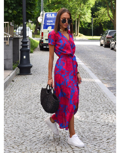 Anastasia - Wrap Dress with Prints for Women Beach and Summer Wear-Grace Aura