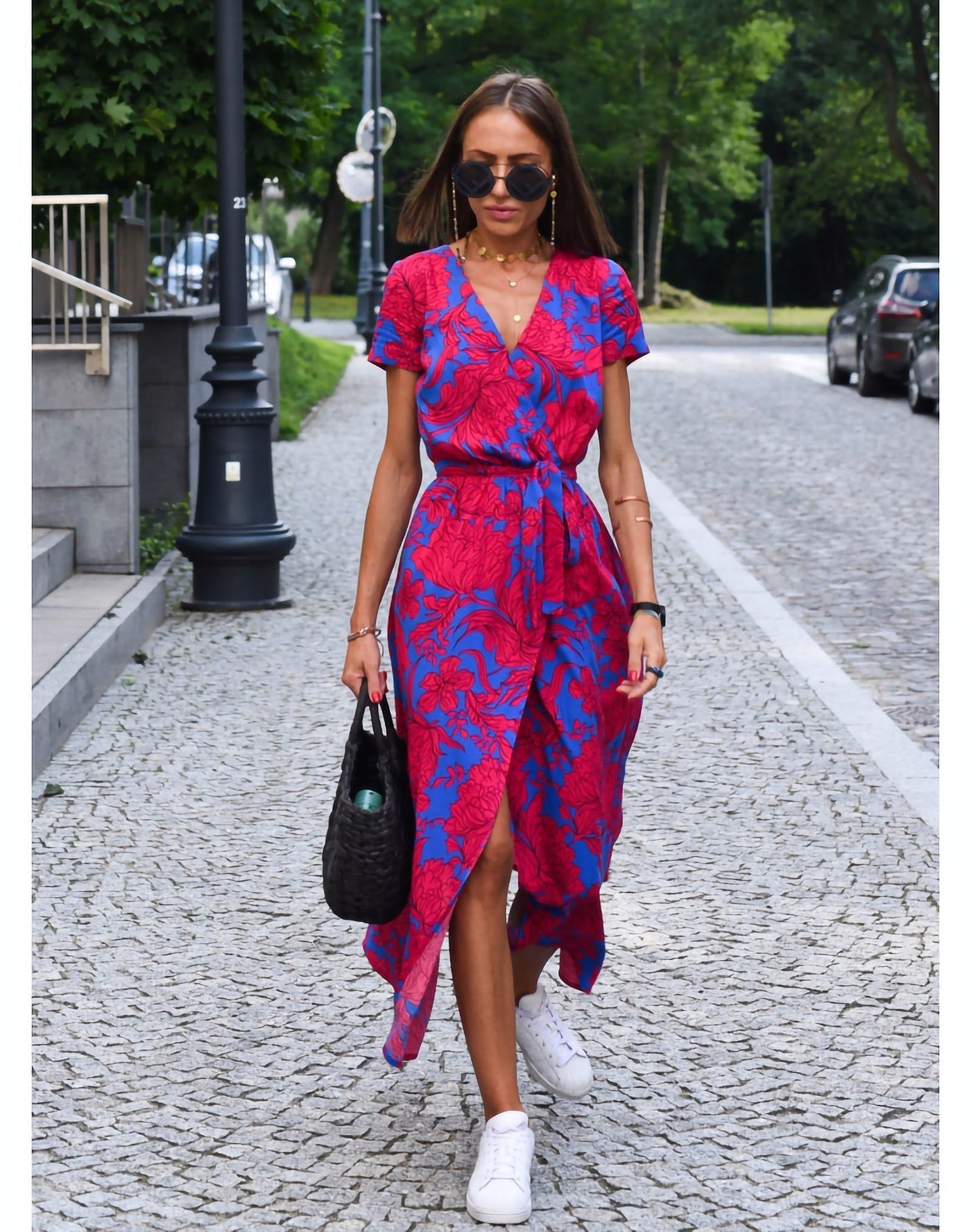 Anastasia - Wrap Dress with Prints for Women Beach and Summer Wear-Grace Aura