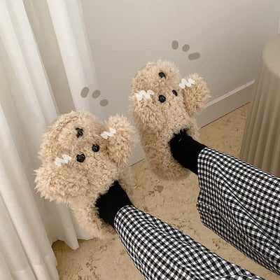 Animal Slippers - Warm - Non-Slip - Winter Slippers - Animal House Shoes-Grace Aura