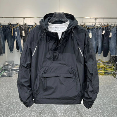 Anorak - Lightweight Hooded Half-Zip Anorak Windbreaker with Pocket-Grace Aura