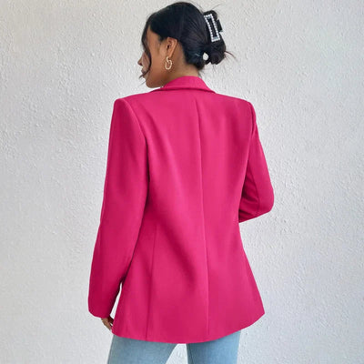 Blazer | Open Front | Long | Blazer Jacket | Women's Clothing-Grace Aura