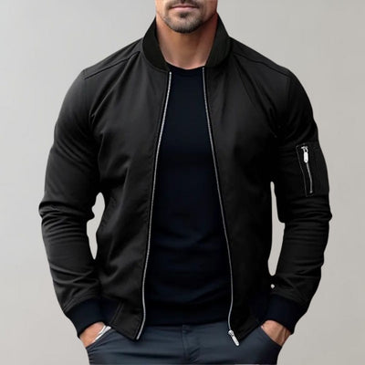 Bomber Jacket - Men's Casual Zip-Up Slim Fit Autumn Jacket-Grace Aura