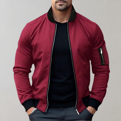 Bomber Jacket - Men's Casual Zip-Up Slim Fit Autumn Jacket-Grace Aura