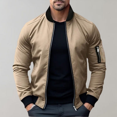 Bomber Jacket - Men's Casual Zip-Up Slim Fit Autumn Jacket-Grace Aura