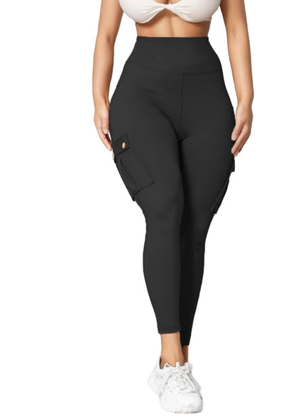 Cargo Leggings | High Waisted | Stretchy | Cargo Pants | Women's Clothing-Grace Aura