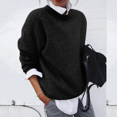 Cashmere Sweater | Crew Neck | Oversized | Pullover Sweater | Women's Knitwear-Grace Aura