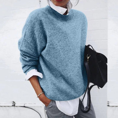 Cashmere Sweater | Crew Neck | Oversized | Pullover Sweater | Women's Knitwear-Grace Aura