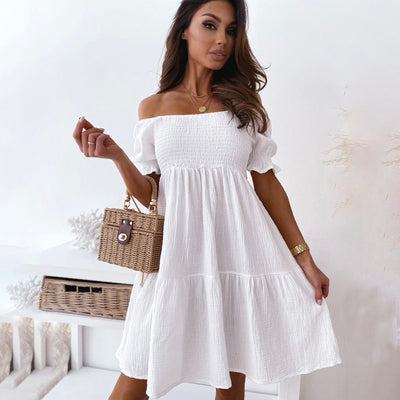 Charley - Stylish Summer Dress with Off Shoulder Design-Grace Aura