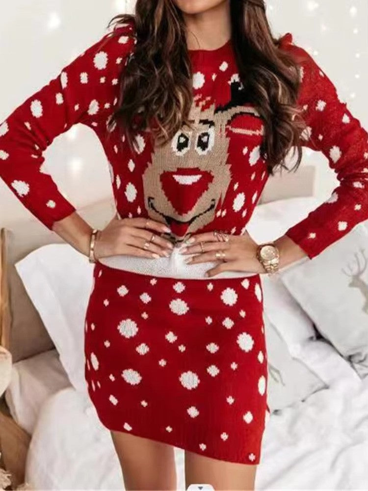 Christmas Dress - Funny - Reindeer - Winter Dress - Christmas Outfits Women-Grace Aura