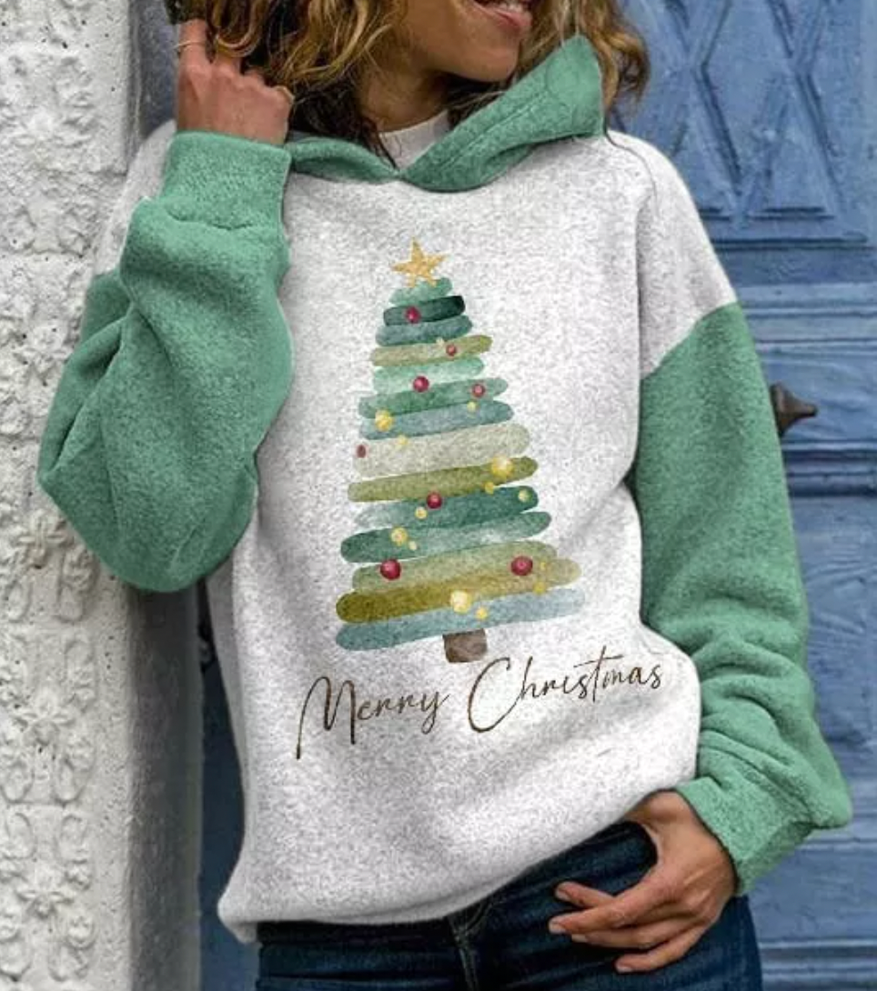 Christmas Hoodie | Loose Fit | Cozy | Christmas Pullover | Women's Clothing-Grace Aura