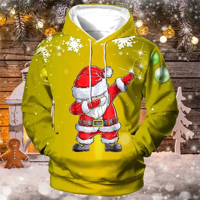 Christmas Hoodie - Men's Cozy Long Sleeve Xmas Pullover -Grace Aura