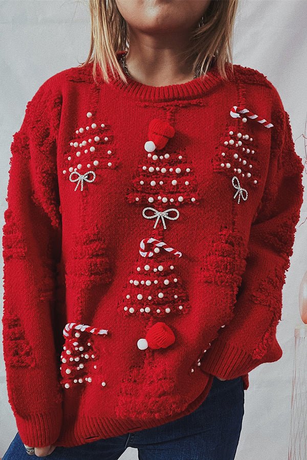 Christmas Pom-Pom Sweater-Grace Aura