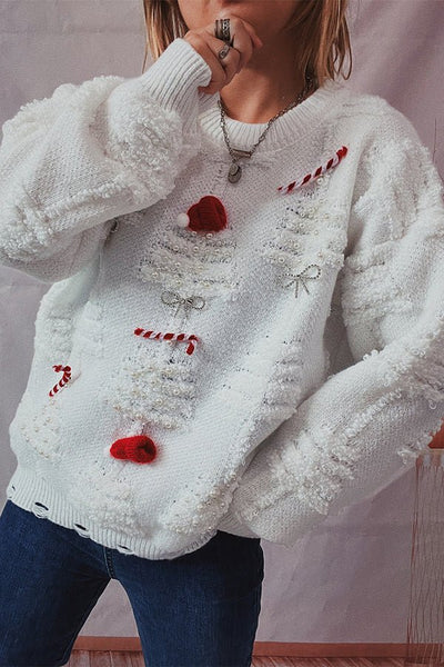 Christmas Pom-Pom Sweater-Grace Aura