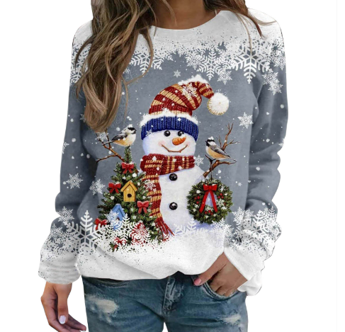 Christmas Pullover | Cozy | Loose Fit | Funny Xmas Sweatshirts | Women's Jumper-Grace Aura