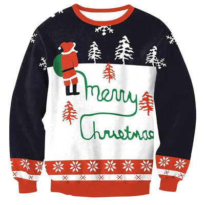 Christmas Pullover - Men's Loose Fit Crew Neck Christmas Sweatshirt-Grace Aura