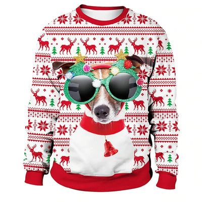 Christmas Pullover - Men's Loose Fit Crew Neck Christmas Sweatshirt-Grace Aura