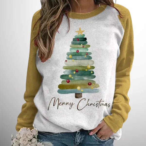 Christmas Sweatshirt | Loose Fit | Long Sleeve | Xmas Pullover | Women's Clothing -Grace Aura