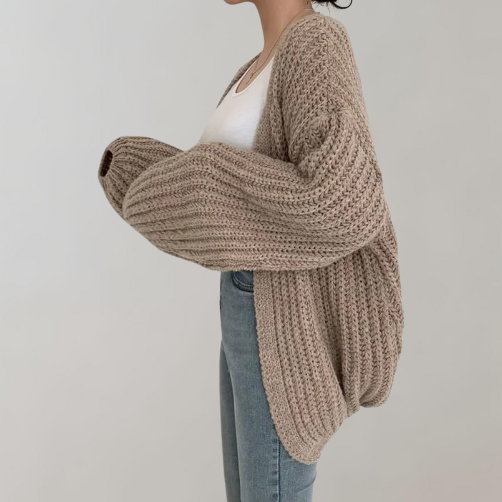 Chunky Knit Oversized Cardigan for Women - Open Front - Cozy & Stylish-Grace Aura