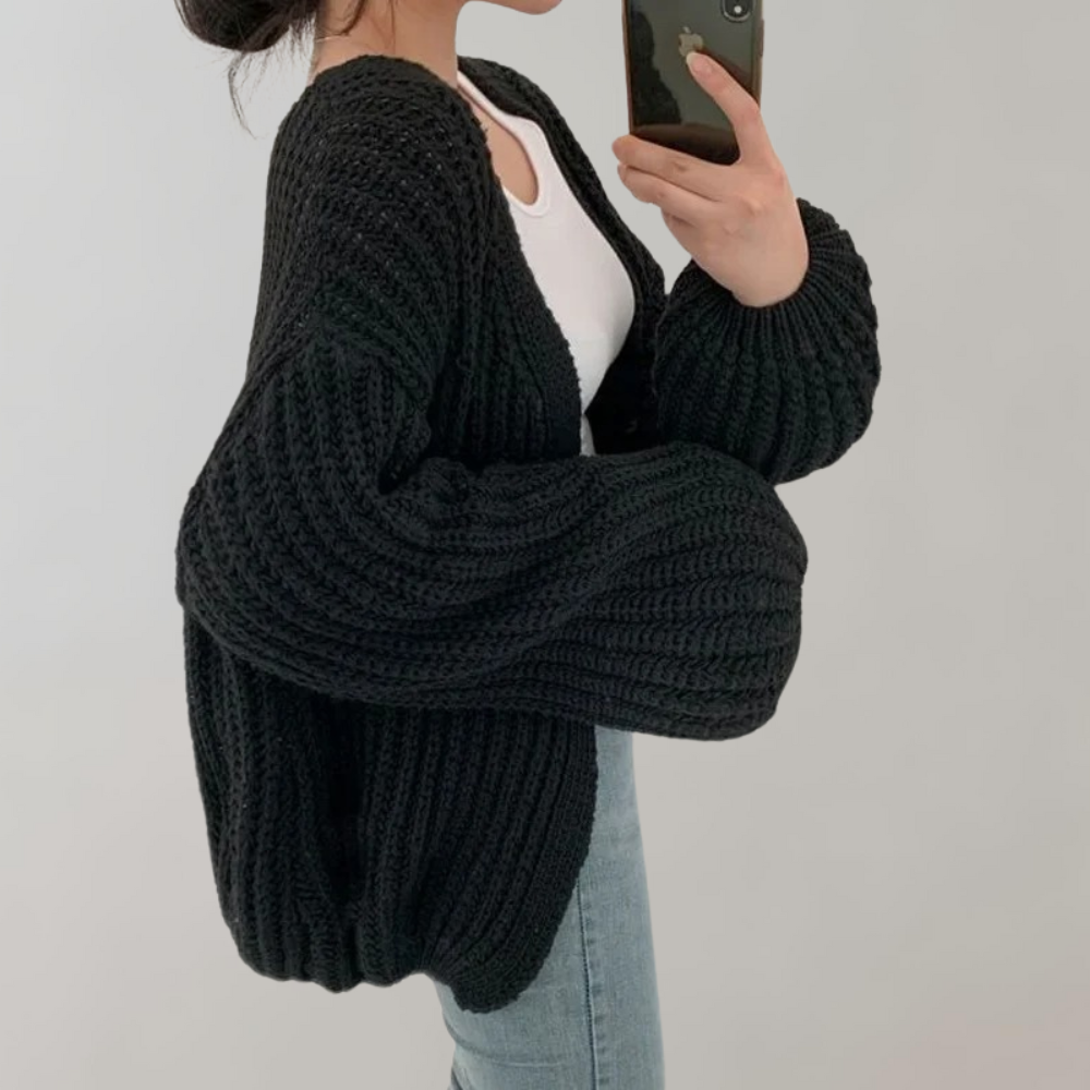 Chunky Knit Oversized Cardigan for Women - Open Front - Cozy & Stylish-Grace Aura