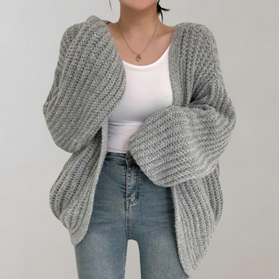 Chunky Knit Oversized Cardigan for Women - Open Front - Cozy & Stylish-Grace Aura