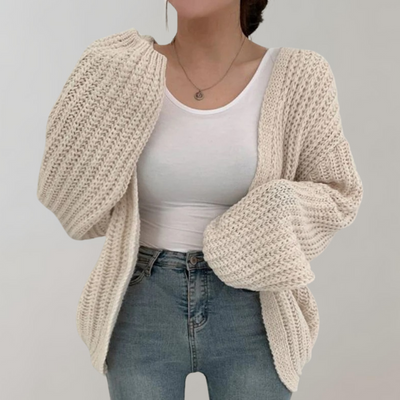 Chunky Knit Oversized Cardigan for Women - Open Front - Cozy & Stylish-Grace Aura