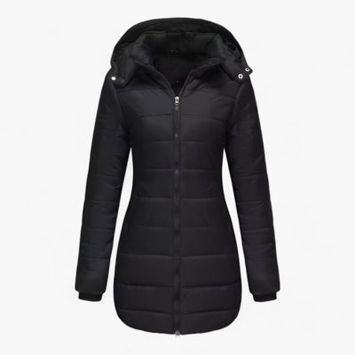 Down Jacket | Hooded | Mid Length | Long Puffer Coats | Women's Winter Jackets-Grace Aura