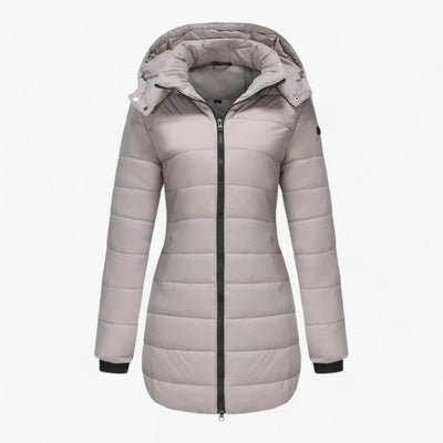 Down Jacket | Hooded | Mid Length | Long Puffer Coats | Women's Winter Jackets-Grace Aura