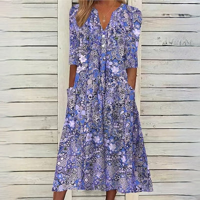 ERIEL | Floral Dress-Grace Aura