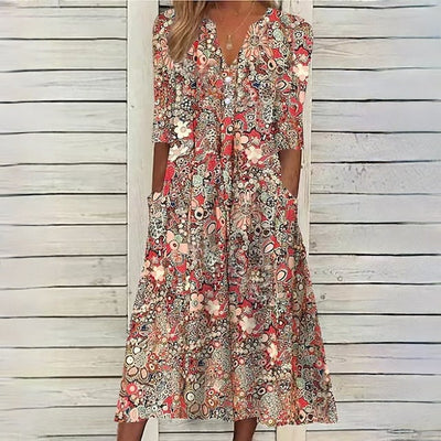 ERIEL | Floral Dress-Grace Aura