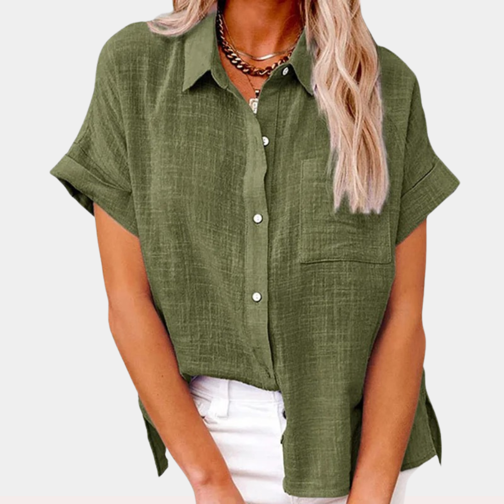 FIONNA | Relaxed Summer Blouse for Women-Grace Aura