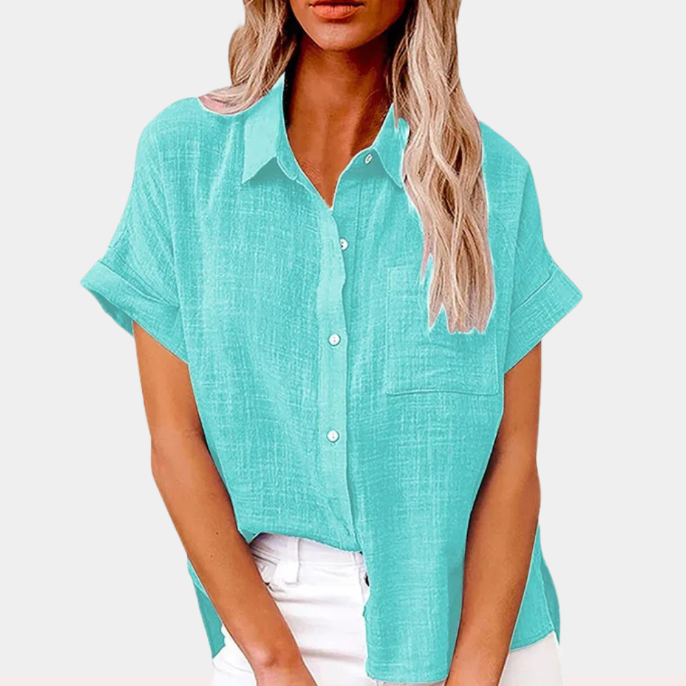 FIONNA | Relaxed Summer Blouse for Women-Grace Aura