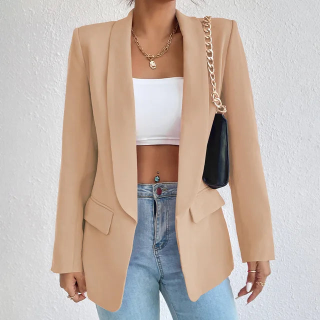 Fashion Blazer - Open Front - Tailored - Blazer Jacket - Women's Blazer-Grace Aura