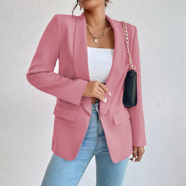 Fashion Blazer - Open Front - Tailored - Blazer Jacket - Women's Blazer-Grace Aura