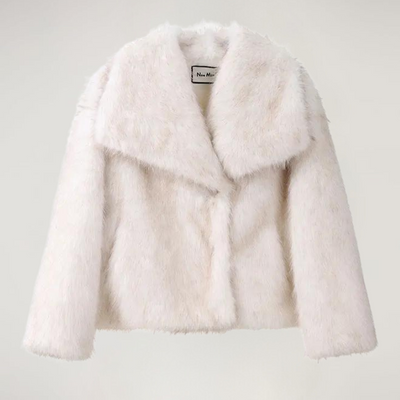 Faux Fur Jacket - Short - Warm - Synthetic Fur Coat - Women's Winter Coats & Jackets-Grace Aura