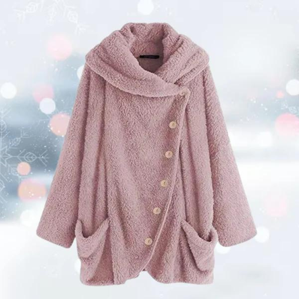 Fleece Jacket - Women's Warm Loose Fit Oversized Winter Coat-Grace Aura