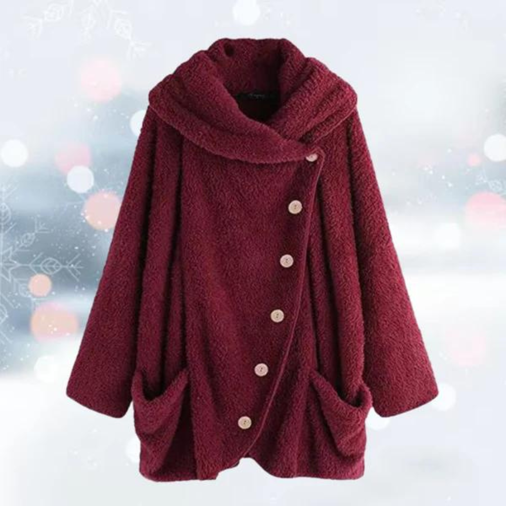 Fleece Jacket - Women's Warm Loose Fit Oversized Winter Coat-Grace Aura