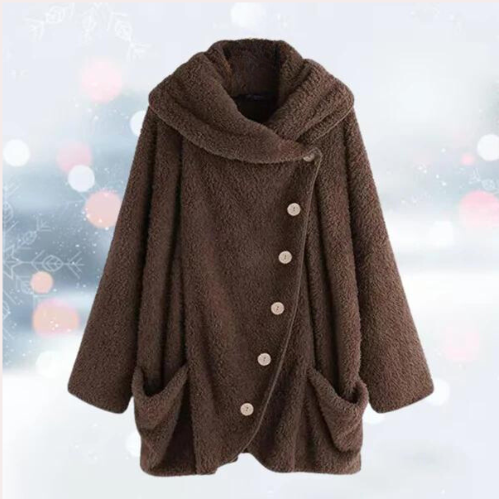 Fleece Jacket - Women's Warm Loose Fit Oversized Winter Coat-Grace Aura