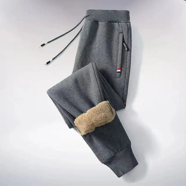 Fleece Joggers | Elastic Waist | Warm | Fleece Sweatpants | Men's Winter Sweats-Grace Aura