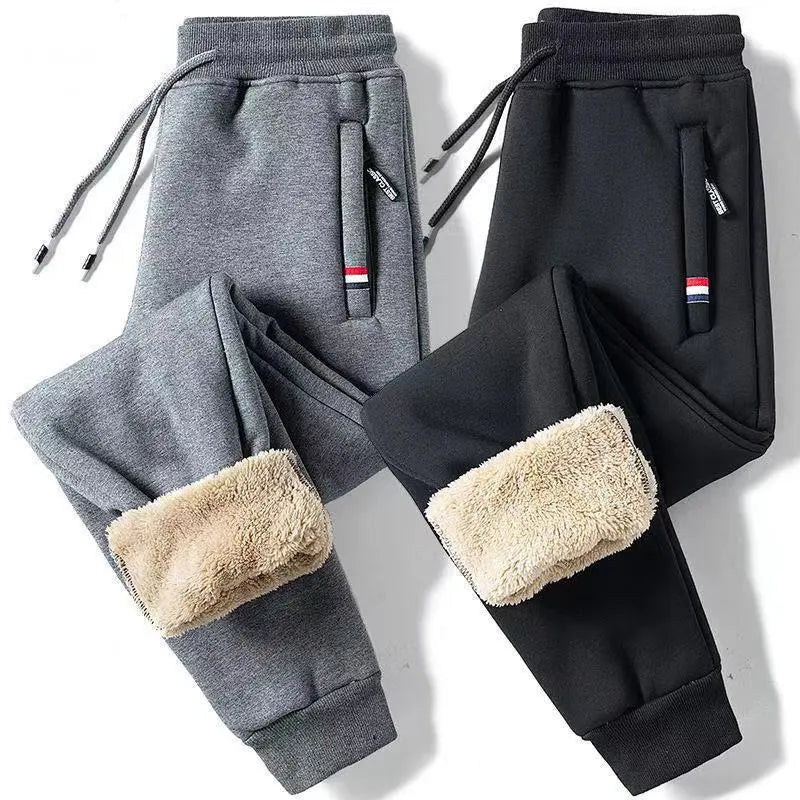 Fleece Joggers | Elastic Waist | Warm | Fleece Sweatpants | Men's Winter Sweats-Grace Aura