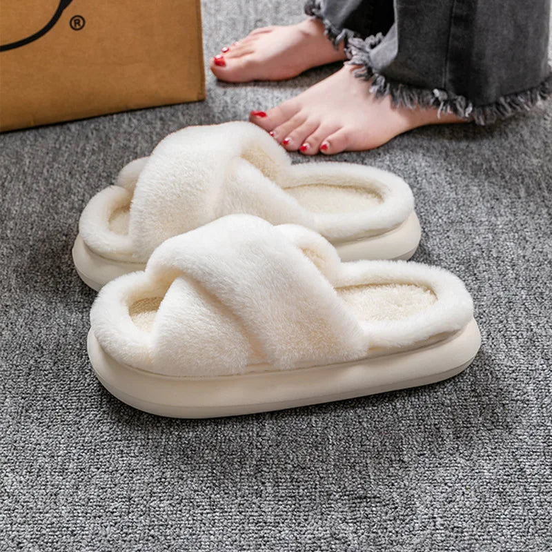 Fluffy Slippers | Warm | Indoor | Winter Slippers | House Slippers-Grace Aura