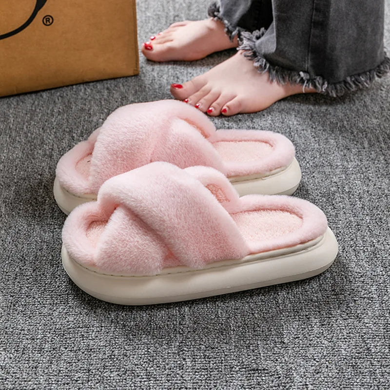 Fluffy Slippers | Warm | Indoor | Winter Slippers | House Slippers-Grace Aura