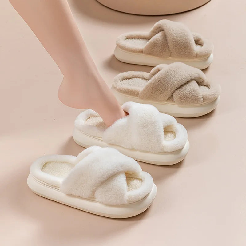 Fluffy Slippers | Warm | Indoor | Winter Slippers | House Slippers-Grace Aura