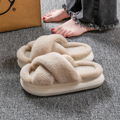 Fluffy Slippers | Warm | Indoor | Winter Slippers | House Slippers-Grace Aura