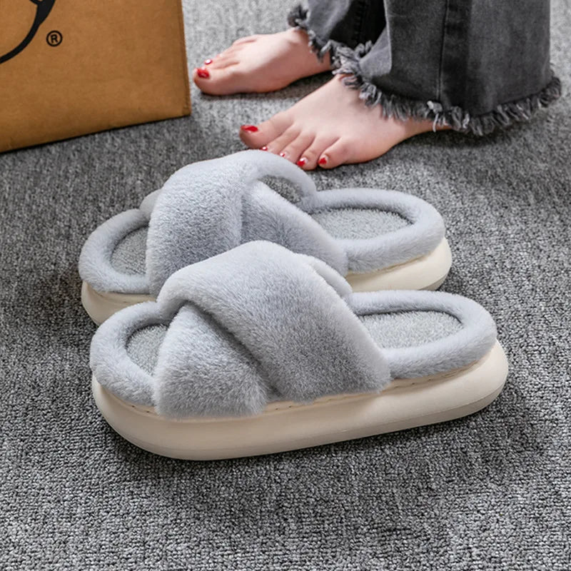 Fluffy Slippers | Warm | Indoor | Winter Slippers | House Slippers-Grace Aura