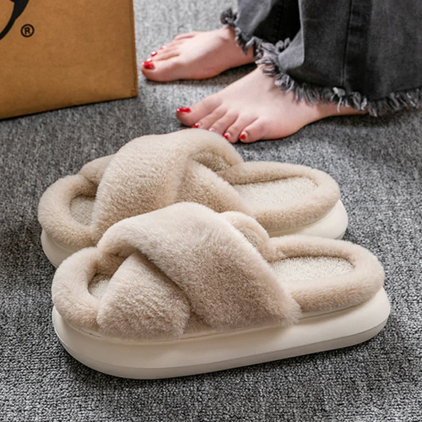 Fluffy Slippers | Warm | Indoor | Winter Slippers | House Slippers-Grace Aura