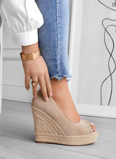 Gwen - Chic Suede Espadrilles Wedge Heels for Spring and Summer Fashion-Grace Aura