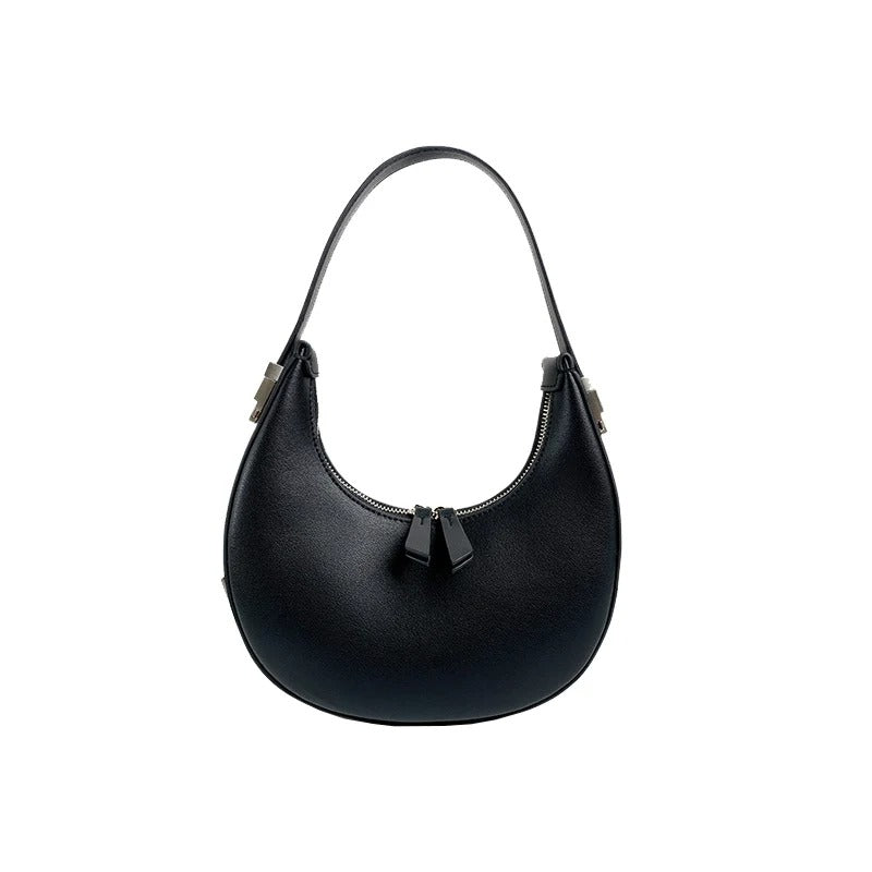 Half Moon Bag | Trendy | Zipper | Shoulder Bag | Small Bag-Grace Aura