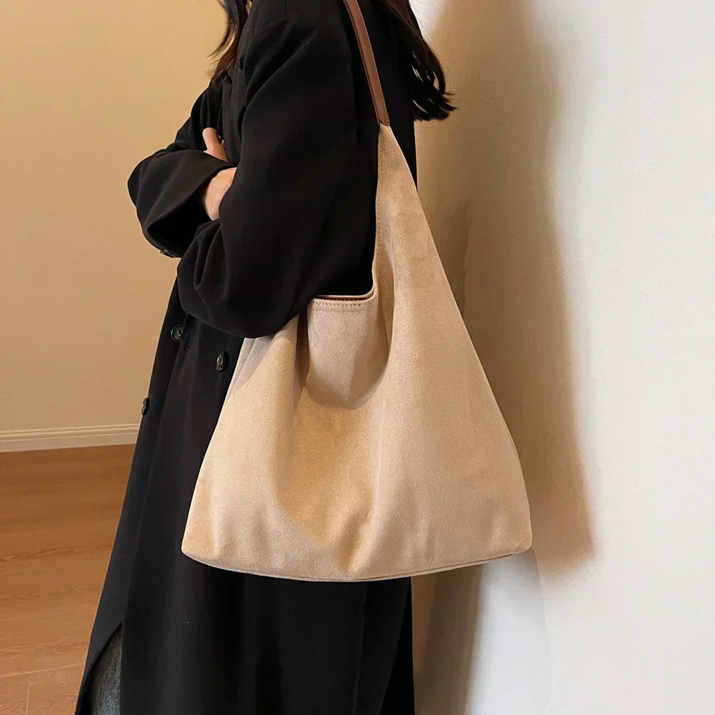 Hobo Bag - Large - One Strap - Suede Bag - Shoulder Bag-Grace Aura