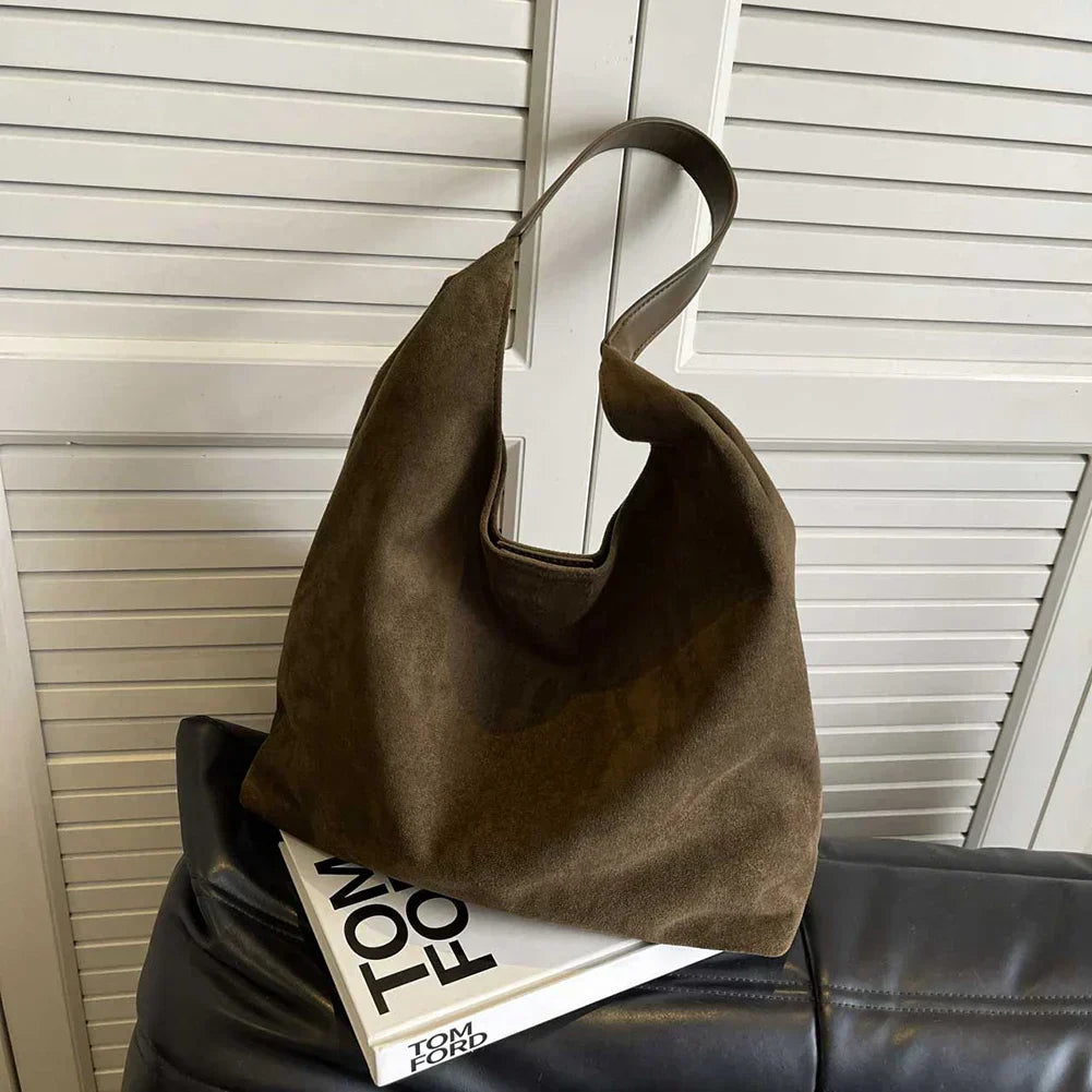 Hobo Bag - Large - One Strap - Suede Bag - Shoulder Bag-Grace Aura